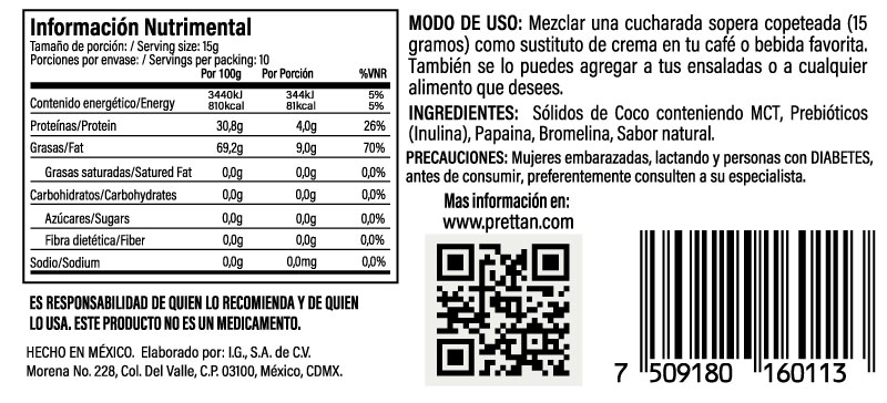 Keto Sustituto de Crema Nutricional con Prebióticos y Enzimas - Imagen 2