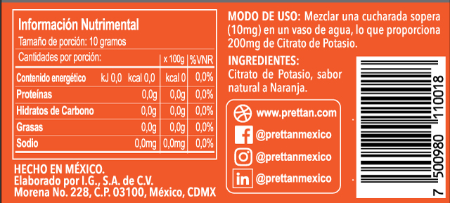 Citrato de Potasio (Polvo sabor naranja) - Imagen 4